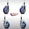 Service Caster 5'' SS Blue Poly Wheel Swivel 3/4'' Expanding Stem Caster Set 2 Brakes, 4PK SCC-SSEX20S514-PPUB-BLUE-2-TLB-2-34 - alternate 2